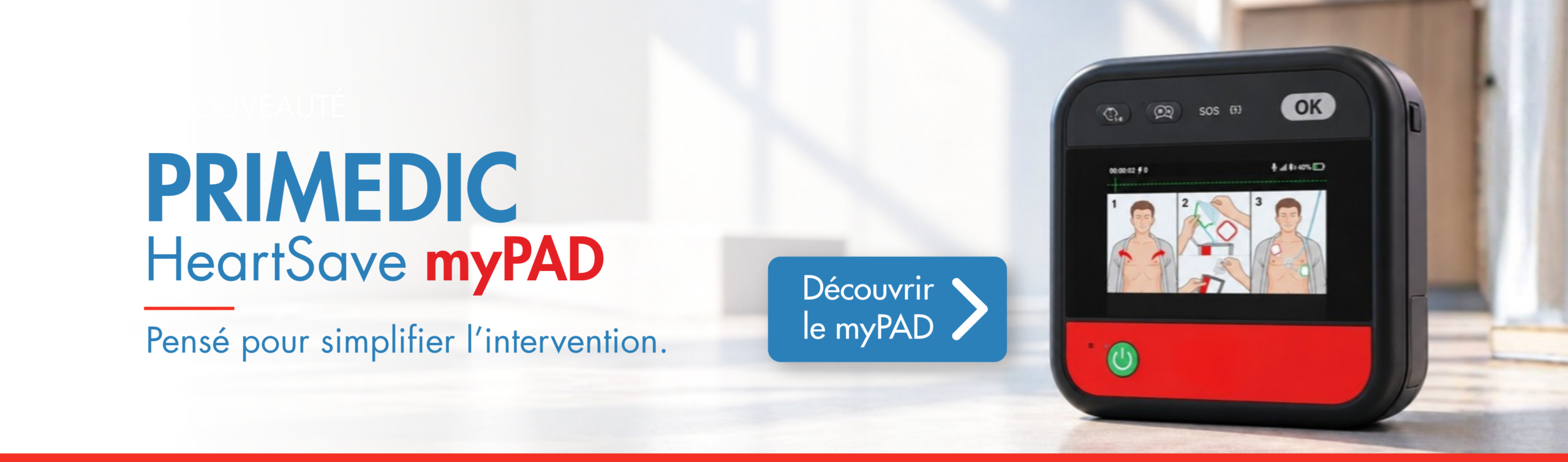 Découvrez la gamme de défibrillateurs Primedic HeartSave myPAD