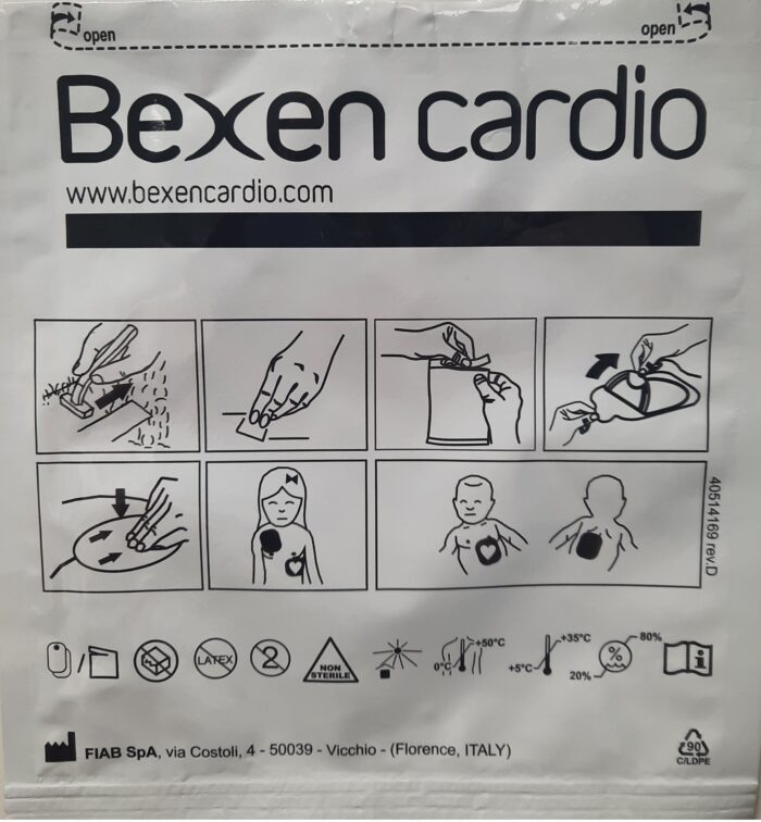 Electrodes pédiatriques défibrillateur Reanibex 200, 300, 500, 700, 800, Bexen Cardio